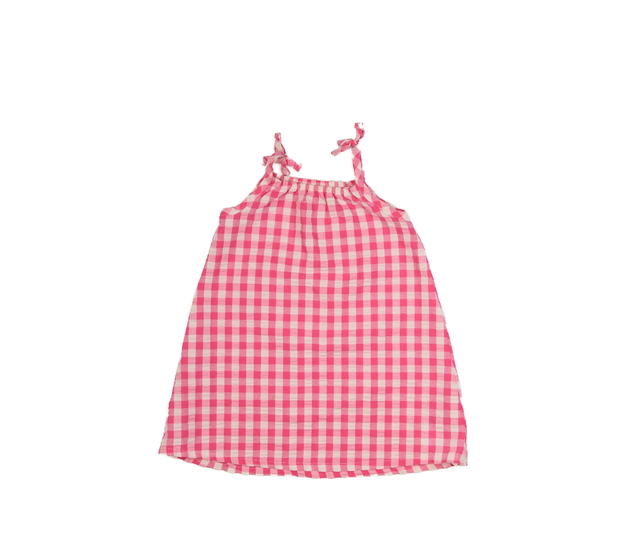 Kostkované lehké růžovo-bílé šaty Nutmeg