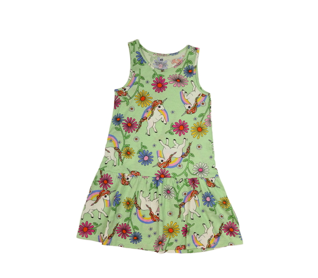 Zelené šaty s jednorožci H&M