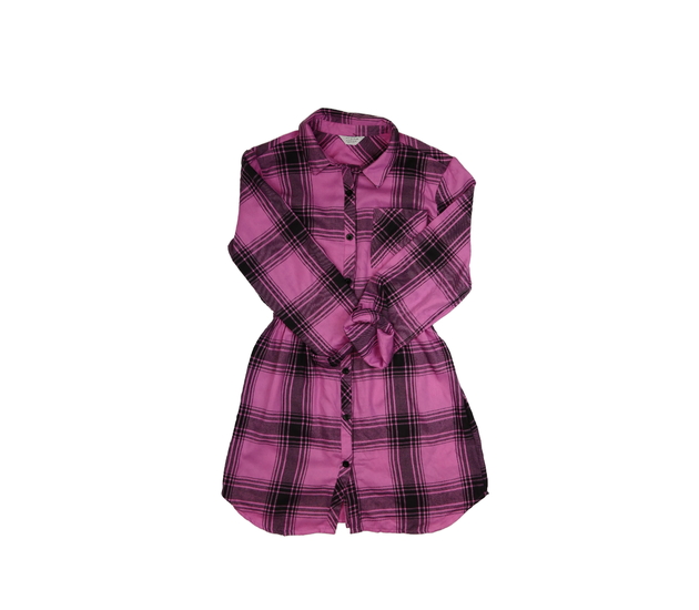 Růžové vzorované košilové šaty vel. 14-15 let 166 