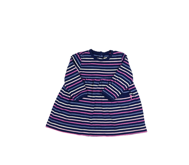 Tmavé pruhované teplé šaty Jojo Maman Bébé