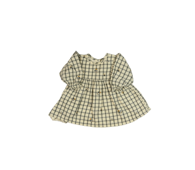 Kostkované společenské šaty s květinami George