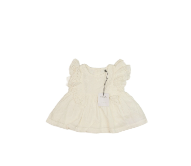 Nové bílé společenské šaty s volánky Tu