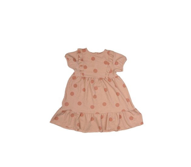 Růžové šaty s kolečky a volánky George