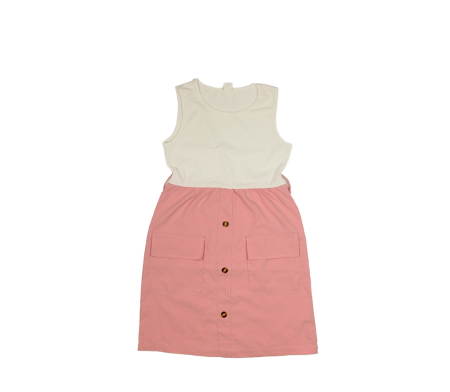 Růžovo-bílé lehké šaty