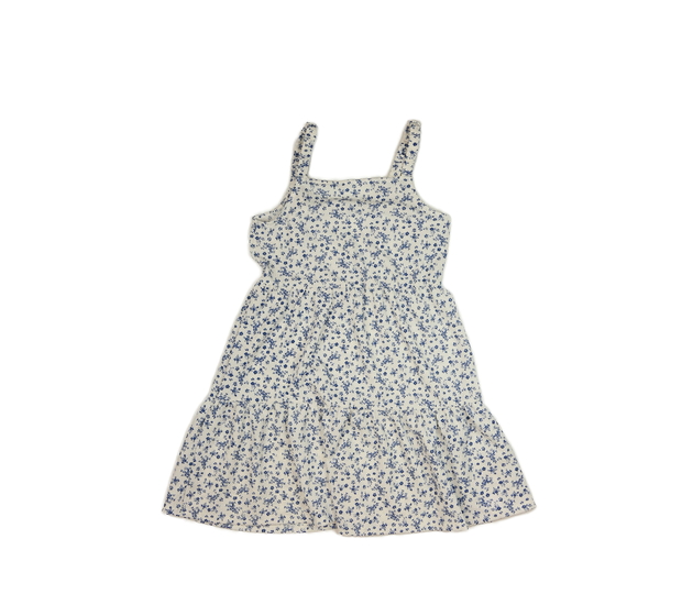 Bílé lehké šaty s modrými květinami Primark