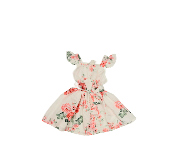 Bílé lehké šaty s květinami 