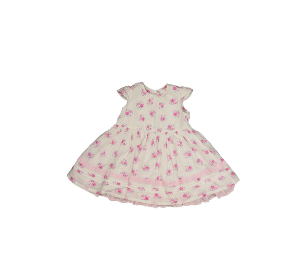 Bílé společenské šaty s růžemi George