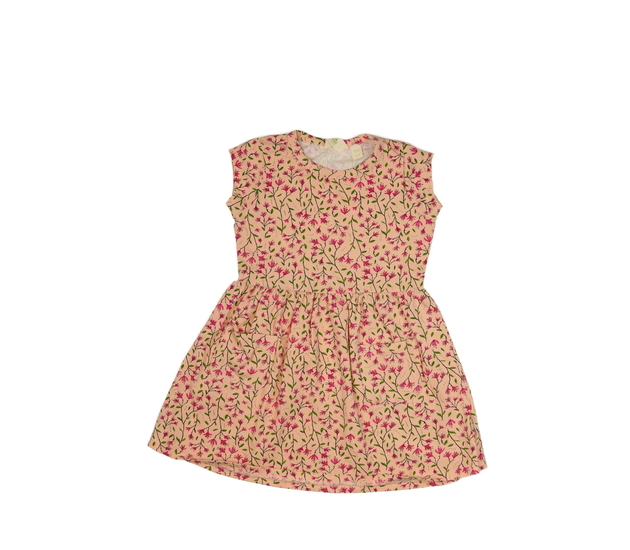 Světle růžové šaty s listy Trespass