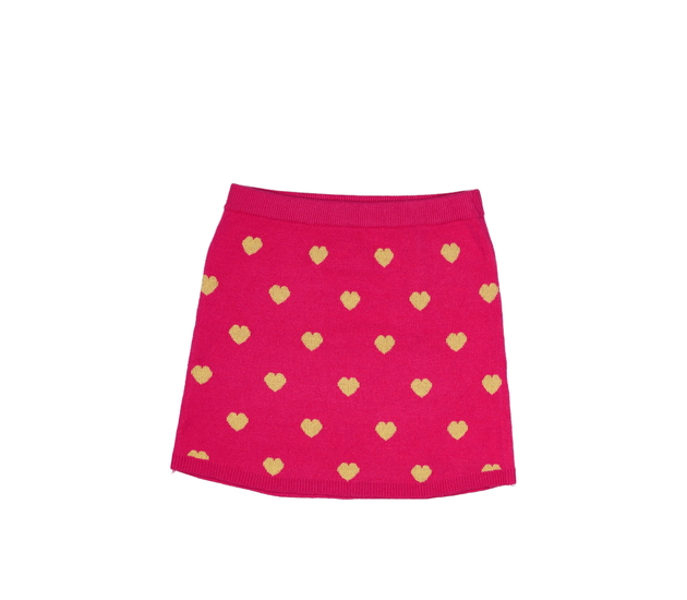 Růžová teplá sukně se srdci Primark