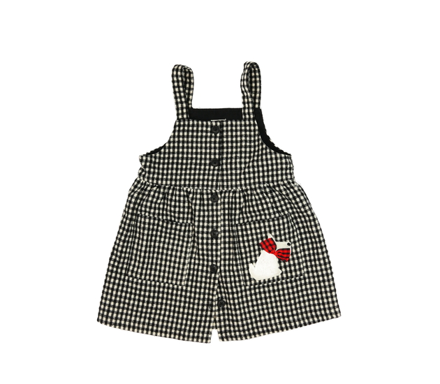 Černo-bílé kostkované teplejší šaty Next