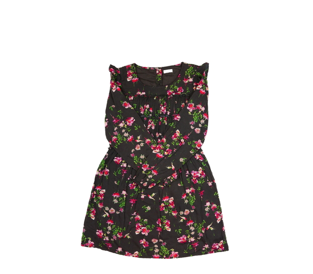 Šedé květinové šaty s volánky Next