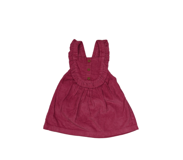 Růžové manšestrové šaty 