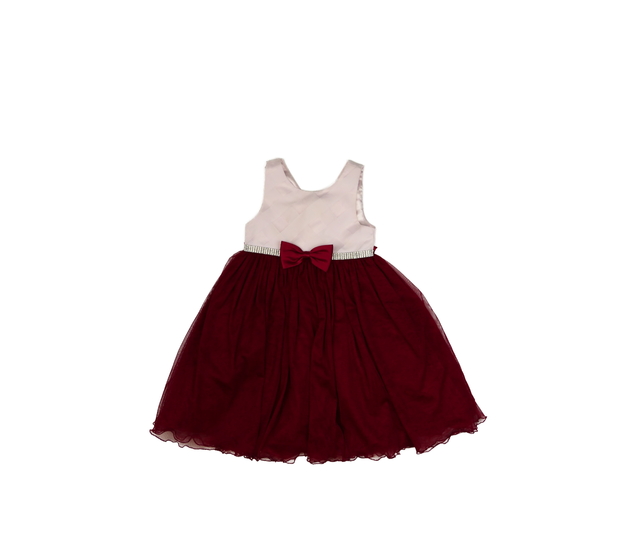 Růžovo-červené bohaté společenské šaty 