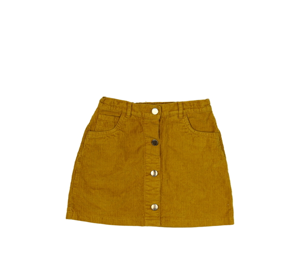 Hořčicová manšestrová sukně F&F