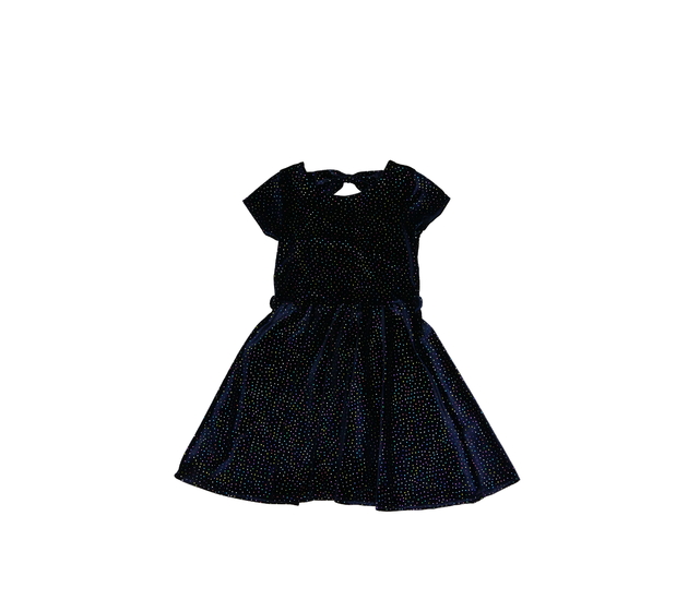 Tmavě modré šaty s barevnými puntíky M&Co