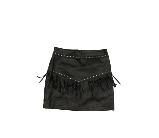 Černá koženková sukně River Island