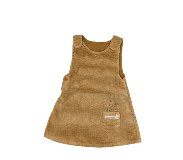 Hnědé manšestrové šaty Králíček Petr Tu