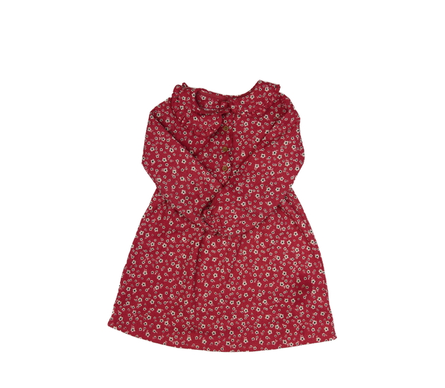 Červené květinové šaty s límečkem Nutmeg 