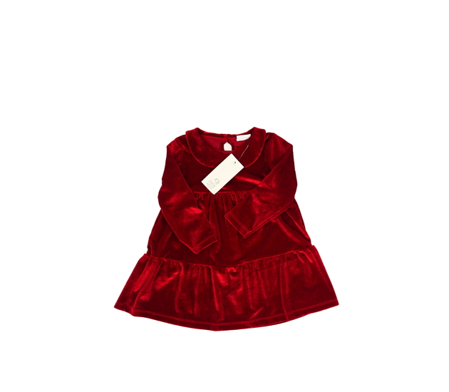 Nové červené hebké šaty s límečkem F&F