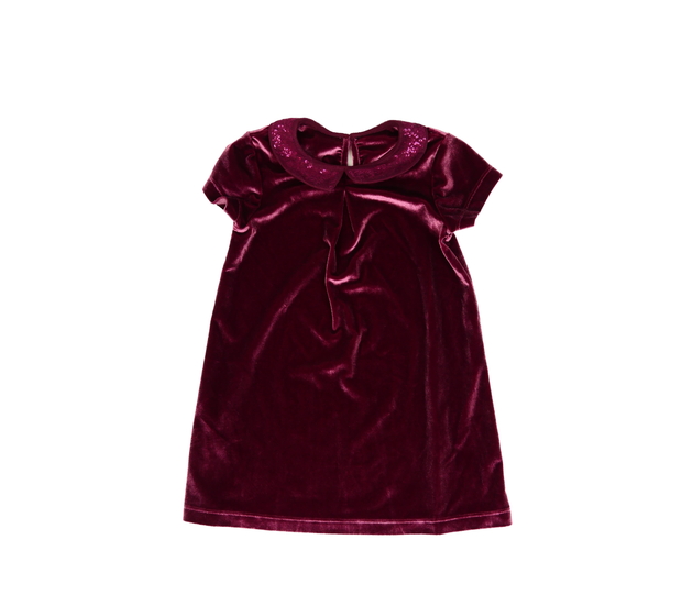 Tmavě fialové semišové šaty s límečkem 