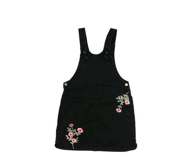 Černé riflové šatovky s květinami Nutmeg