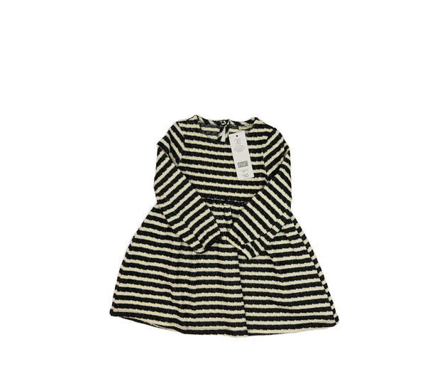 Nové bílo-černé pruhované šaty s volánky F&F