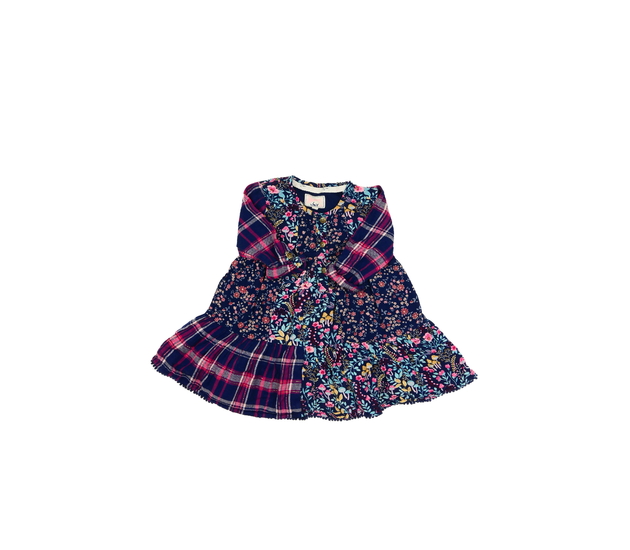 Tmavě modré květinové šaty Mantaray