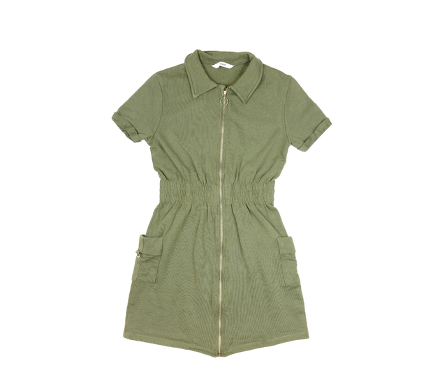 Zelené mikinové šaty s gumou v pase George