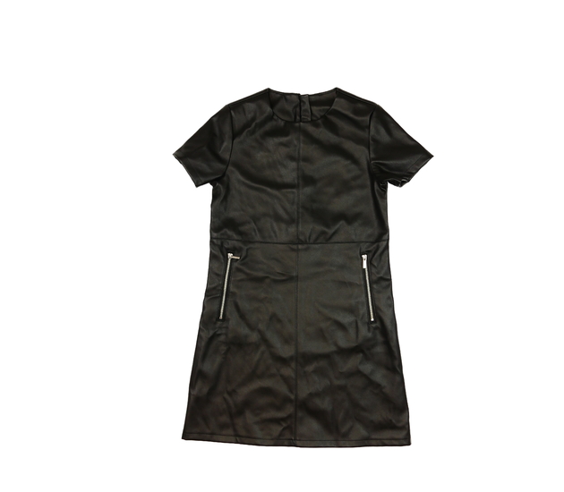 Černé koženkové šaty Primark