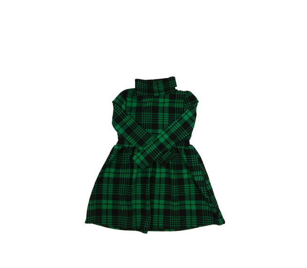 Zeleno-černé kostkované šaty 