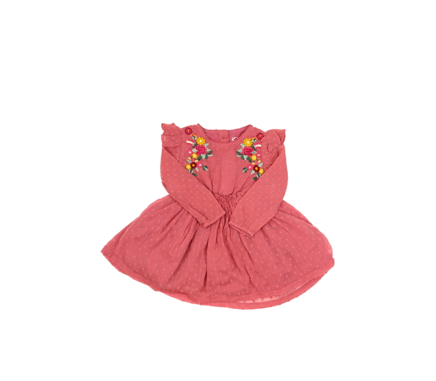 Starorůžové společenské šaty s květinami Primark