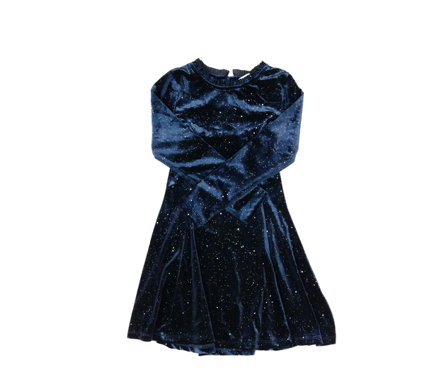 Modré lesklé šaty s volánky M&S