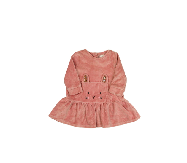 Růžové teplejší šaty s čumáčkem Next