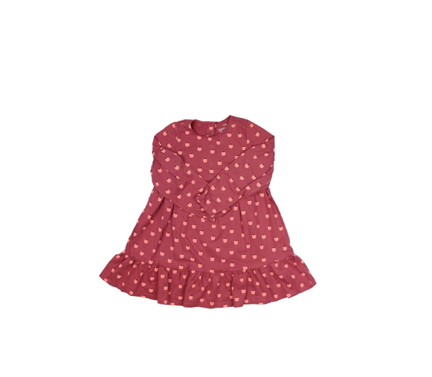 Tmavě růžové šaty s jablíčky M&S