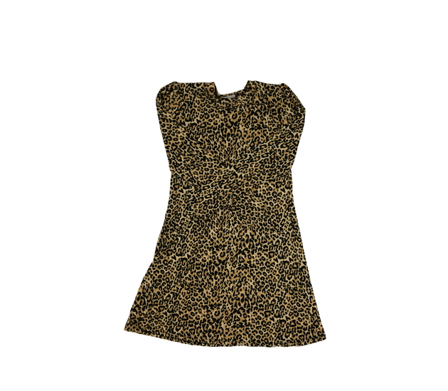 Hnědé vzorované lehké šaty 