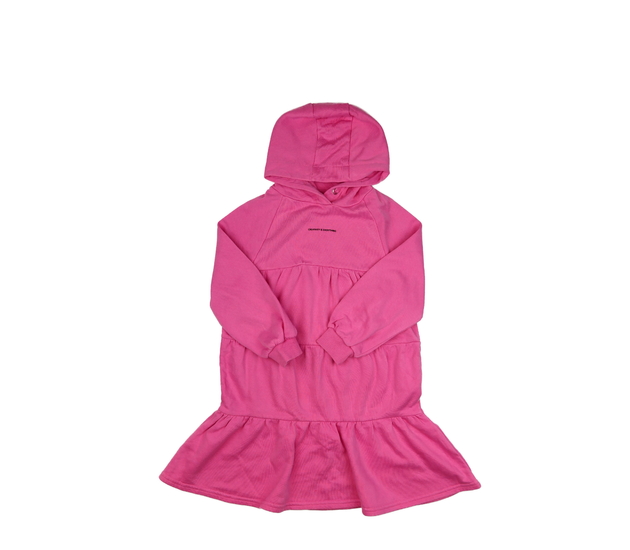 Růžové mikinové šaty s kapucí Next