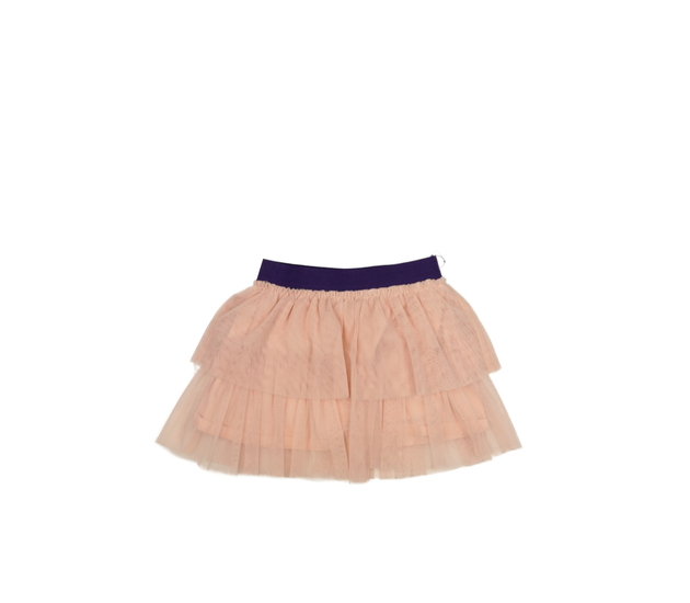 Růžová tylová vrstvená sukně 