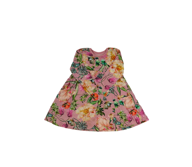 Růžové květinové šaty Next