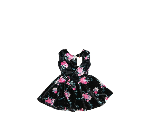 Nové černé květinové šaty 