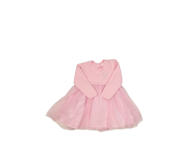 Růžové šaty, svetrový vršek, bohatý spodek Next