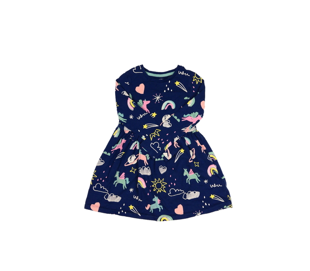Tmavě modré šaty s jednorožcem M&S