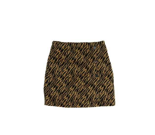 Hnědá teplejší vzorovaná sukně 