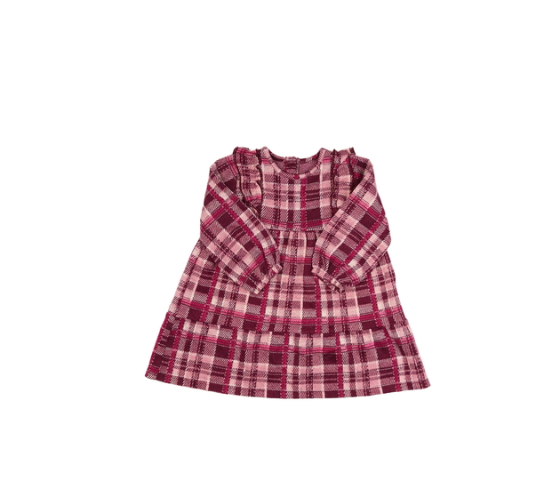 Růžovo-fialové teplejší šaty s volánky George