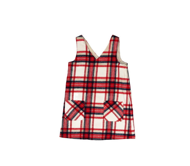 Červeno-krémové teplejší šaty F&F