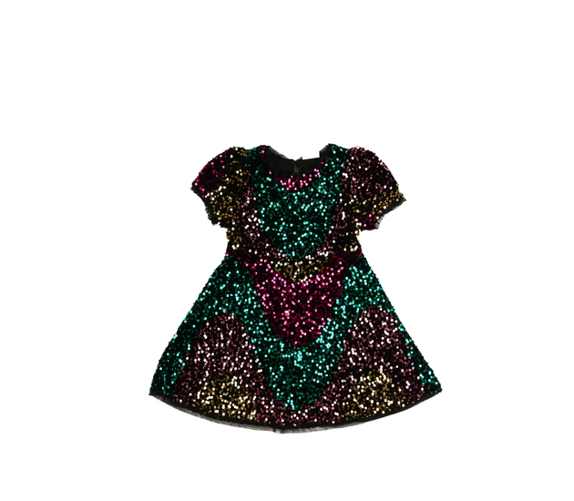 Barevně flitrové šaty 