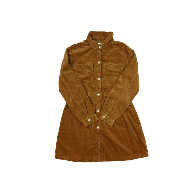 Hnědé manšestrové šaty Zara 