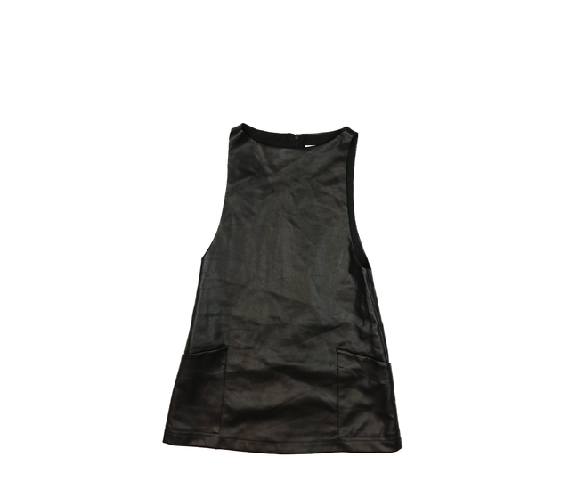 Černé koženkové šaty Zara