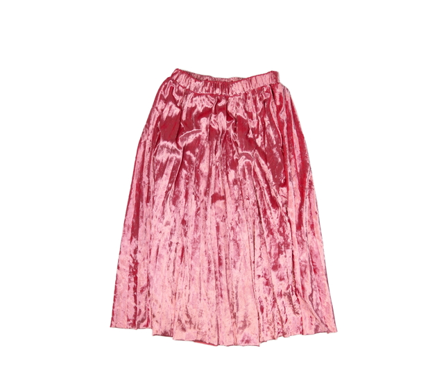 Růžová dlouhá sukně semišová