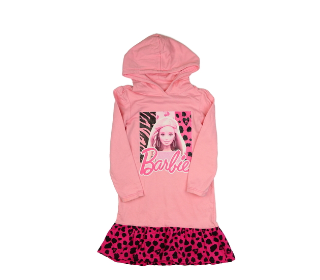Růžové mikinové šaty Barbie 