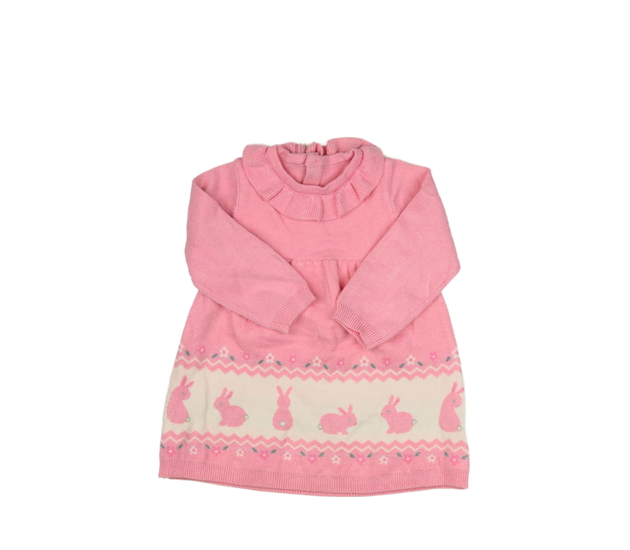 Růžové svetrové šaty se zajíčky Nutmeg